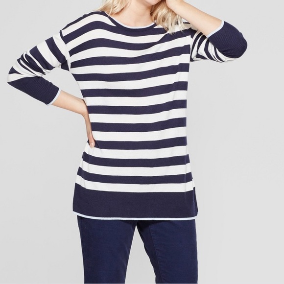 a new day Sweaters - A New Day Striped CrewNeck Pullover Sweater